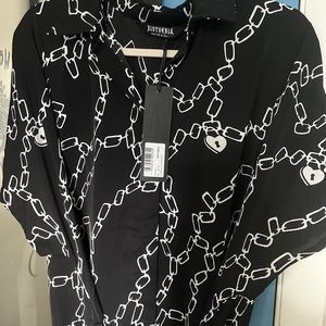 Disturbia oversized lovelocked midi dress with two slits. Size US 12 UK 16 EU 44